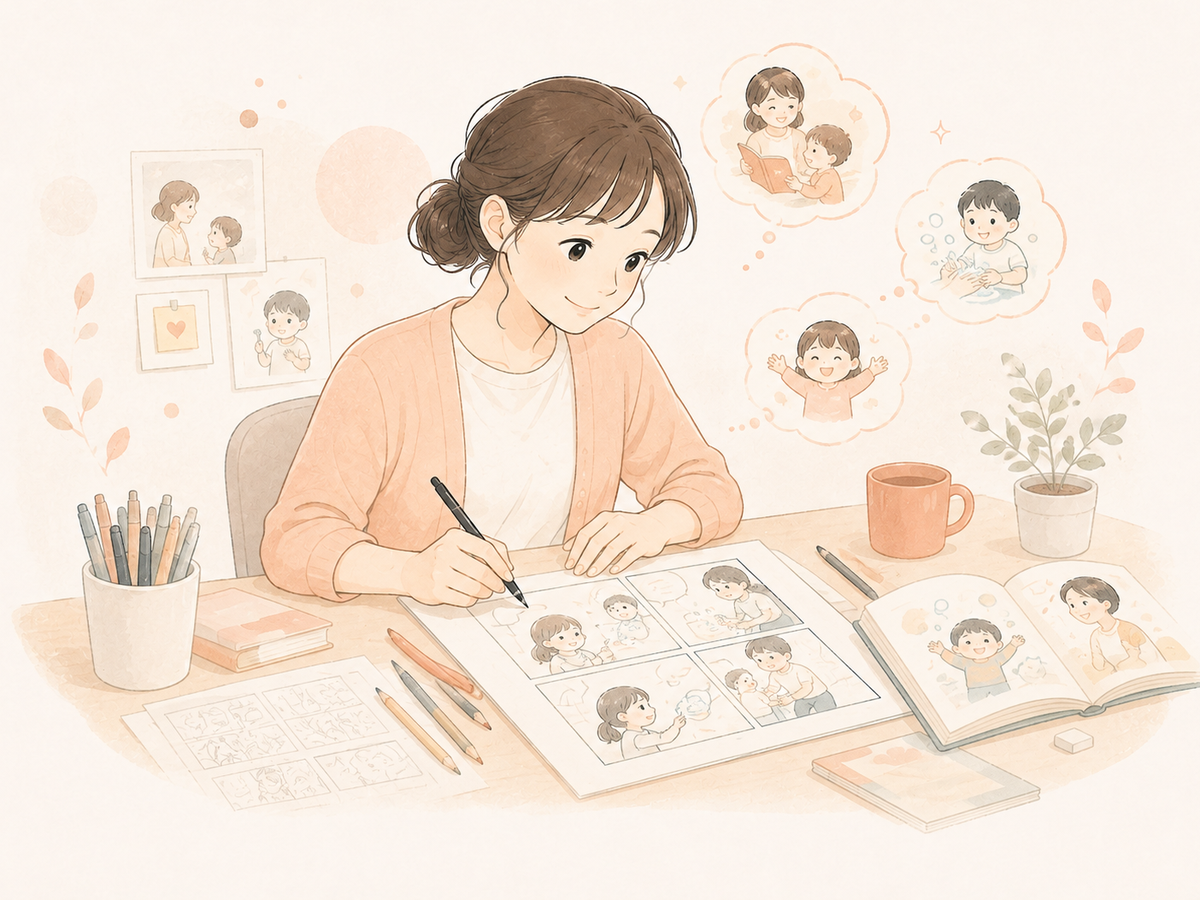 ほけんマンガ工房のマンガ制作イラスト